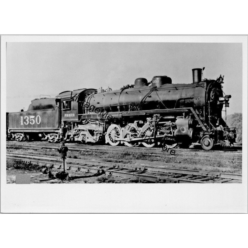 Vtg Frisco St. Louis - San Francisco Railway 1350 Steam Locomotive Photo T2-81